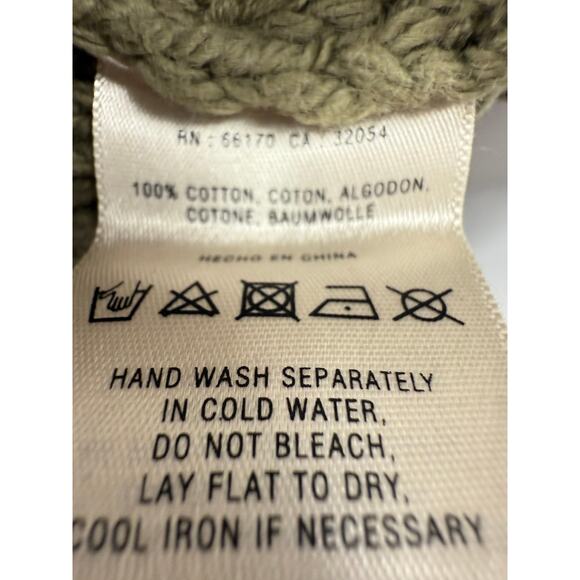 Anthropologie Angel Of The‎ North Olive Green Cardigan Open Chunky Knit Size M - Picture 3 of 6